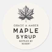 Ahornsirup hausgemachte Rezepte Runder Aufkleber (Vorderseite)
