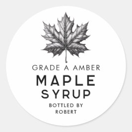 Ahornsirup hausgemachte Rezepte Runder Aufkleber