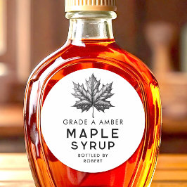 Ahornsirup hausgemachte Rezepte Runder Aufkleber