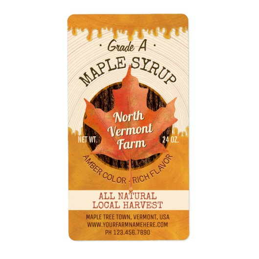 Ahornsirup Herbstleaf Business Jar Custom (Vorne)