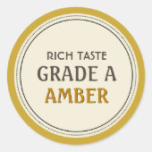 Ahornsirup-Klasse A Runder Aufkleber (Vorderseite)