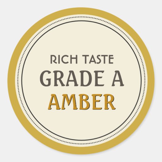 Ahornsirup-Klasse A Runder Aufkleber (Vorderseite)