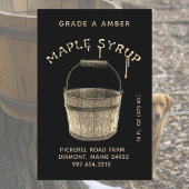 Ahornsirup-Lebensmitteletikett Schwarz & Gold Lebensmitteletikett