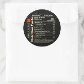 Ahornsirup Nutrition Fakten Red Sugar Maple Leaf Runder Aufkleber (Tasche)