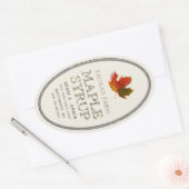 Ahornsirup Oval Border farbiges Ahornleaf-Etikett Ovaler Aufkleber (Umschlag)