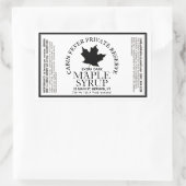 Ahornsirup Rectangle mit Nahrung Fakten Rechteckiger Aufkleber (Tasche)