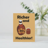 Ahornsirup Reicher Und Gesünder Postkarte (Stehend Vorderseite)