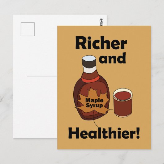 Ahornsirup Reicher Und Gesünder Postkarte (Vorne/Hinten)