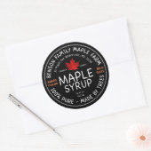 Ahornsirup Rotes Leaf - 100% PUR DURCH BÄUME Runder Aufkleber (Umschlag)