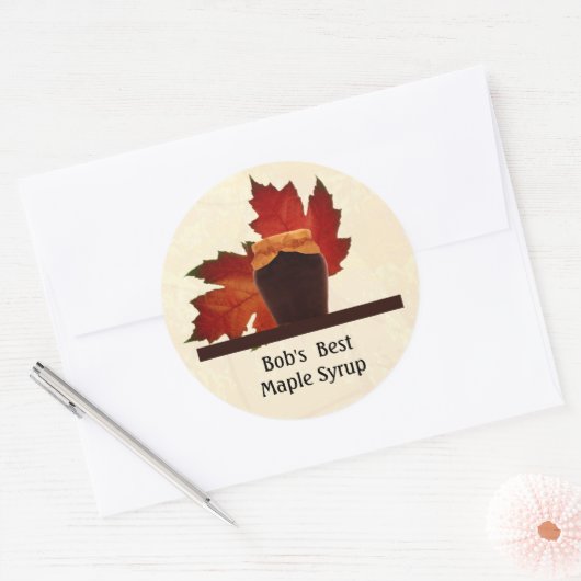 Ahornsirup Runde 3" Aufkleber (Umschlag)