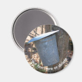 Ahornsirup-Saft-Eimer Natur Personalisiert Magnet (Vorderseite/Rückseite)