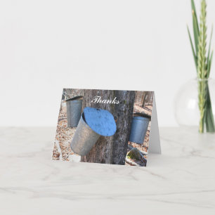 Ahornsirup Sap-Eimer Natur Danke Karte