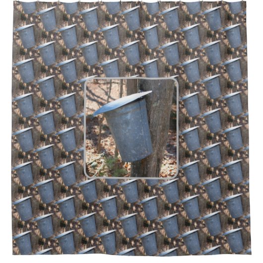 Ahornsirup Sap-Eimer-Natur Duschvorhang (Vorderseite)