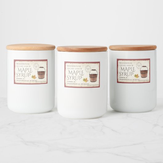 Ahornsirup-Sap-Eimer-Paket 3" x 2"-Etikett Lebensmitteletikett (Flaschen)