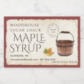 Ahornsirup-Sap-Eimer-Paket 3" x 2"-Etikett Lebensmitteletikett (Einzelnes Label)