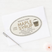 Ahornsirup-Sap-Schnürsenkel Oval-Aufkleber Ovaler Aufkleber (Umschlag)