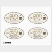 Ahornsirup-Sap-Schnürsenkel Oval-Aufkleber Ovaler Aufkleber (Blatt)