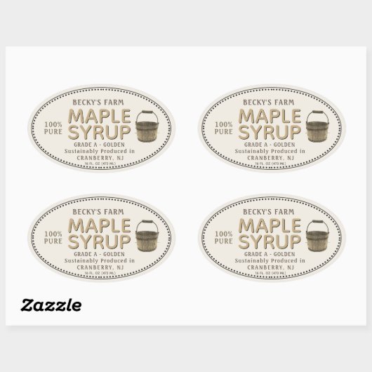 Ahornsirup-Sap-Schnürsenkel Oval-Aufkleber Ovaler Aufkleber (Blatt)