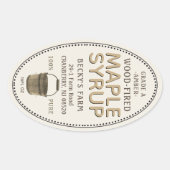 Ahornsirup-Sap-Schnürsenkel Oval-Aufkleber Ovaler Aufkleber (Vorderseite)