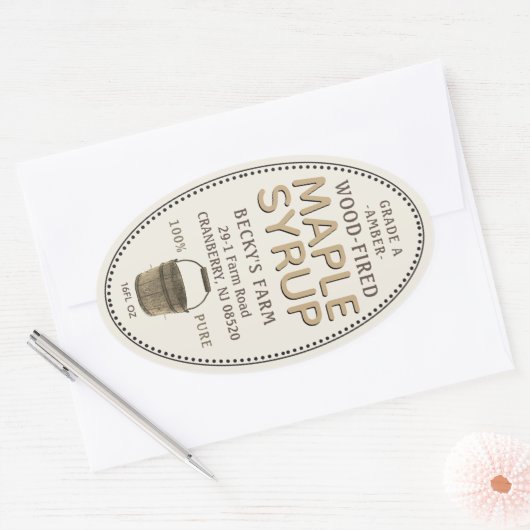 Ahornsirup-Sap-Schnürsenkel Oval-Aufkleber Ovaler Aufkleber (Umschlag)