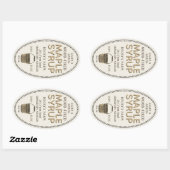 Ahornsirup-Sap-Schnürsenkel Oval-Aufkleber Ovaler Aufkleber (Blatt)