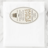 Ahornsirup-Sap-Schnürsenkel Oval-Aufkleber Ovaler Aufkleber (Tasche)