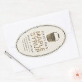 Ahornsirup-Sap-Schnürsenkel - Oval - Etikett Ovaler Aufkleber (Umschlag)