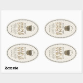 Ahornsirup-Sap-Schnürsenkel - Oval - Etikett Ovaler Aufkleber (Blatt)