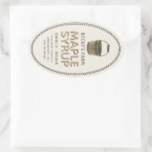 Ahornsirup-Sap-Schnürsenkel - Oval - Etikett Ovaler Aufkleber (Tasche)