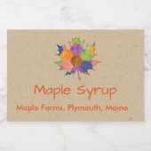 Ahornsirup-Scanlabel Lebensmitteletikett (Einzelnes Label)
