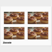 Ahornsirup-Speck-Donuts Rechteckiger Aufkleber (Blatt)