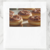 Ahornsirup-Speck-Donuts Rechteckiger Aufkleber (Tasche)