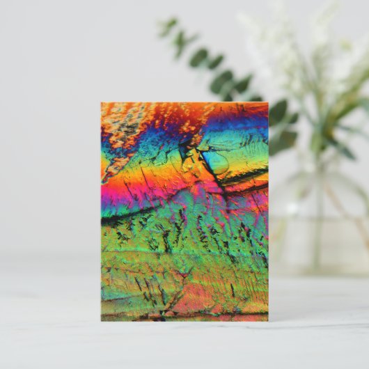 Ahornsirup unter einem Mikroskop Postkarte (Stehend Vorderseite)