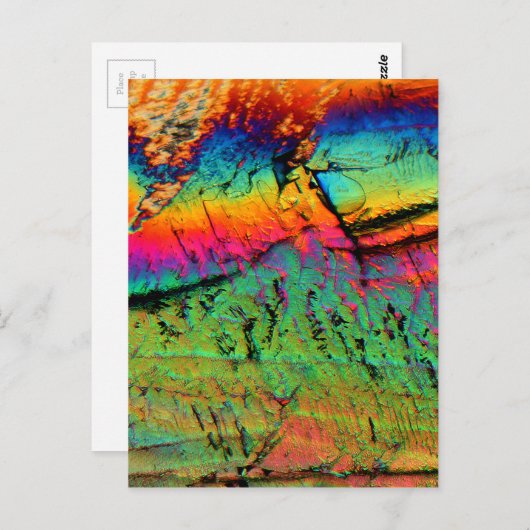 Ahornsirup unter einem Mikroskop Postkarte (Vorne/Hinten)