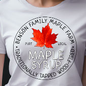 Ahornsirup Weißer T - Shirt Halbpension Rotes Blat