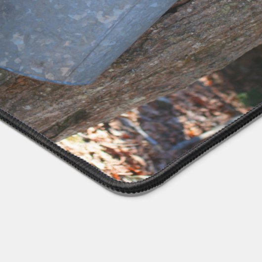 Ahornsirup Zucker Sap Eimer auf Baum Personalisier Schreibtischunterlage (Ecke)