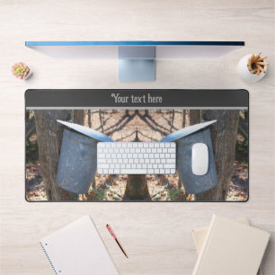 Ahornsirup Zucker Sap Eimer auf Baum Personalisier Schreibtischunterlage