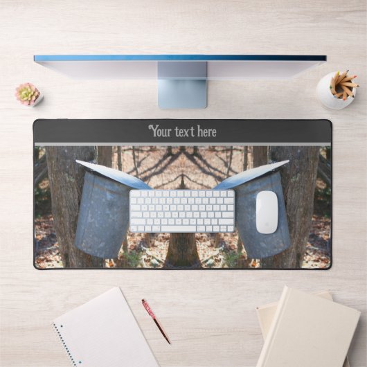 Ahornsirup Zucker Sap Eimer auf Baum Personalisier Schreibtischunterlage (Büro 1)