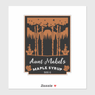 Ahornsirup-Zuhause bearbeitet Aufkleber