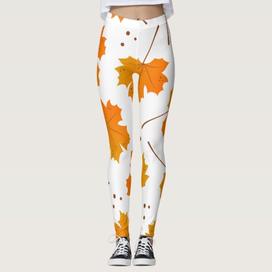 Ahornspiegel: Cartoon Herbstleaves Leggings (Vorderseite)