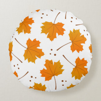 Ahornspiegel: Cartoon Herbstleaves Rundes Kissen