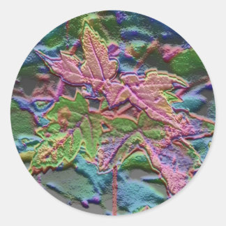 Ahornsprosse Runder Aufkleber