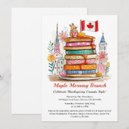 Ahornvormittagsbrunch | 3D Dollhouse Pancake Einladung