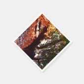 Ahornwald Blätter Herbst botanisch Serviette (Ecke)