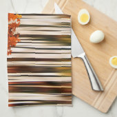 Ahornwald gestreift orange grau geschirrtuch (Viertel Falte)