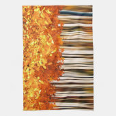 Ahornwald gestreift orange grau geschirrtuch (Vertikal)