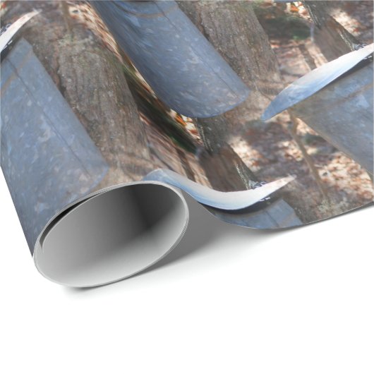 Ahornzuckerkleppmuster Geschenkpapier (Rolleneckpunkt)