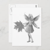 Ahornzuckermuschel mit Leaf Postkarte (Vorne/Hinten)