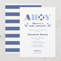 Ahoy Baby an Bord Nautical Boy Baby Dusche