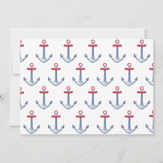 Ahoy Baby Boy Birth Ankündigung (Rückseite)